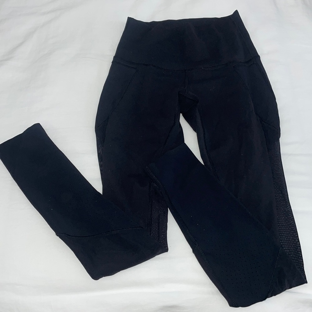 Lululemon Black Leggings with Mesh